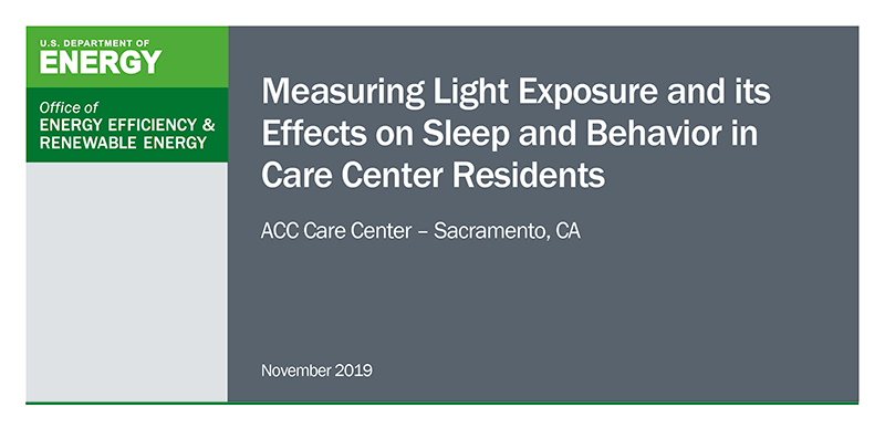 ACC Care Center Circadian Lighting Report on Sleep Effects