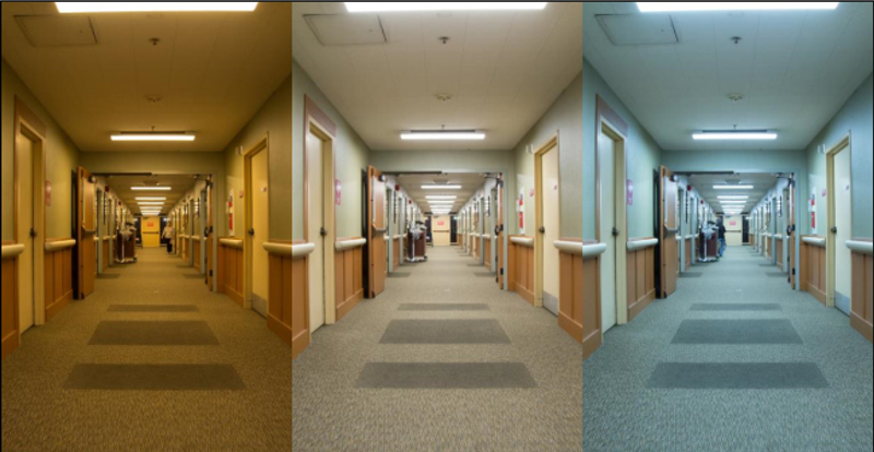 Tunable LED Lighting in Nursing Home Hallway